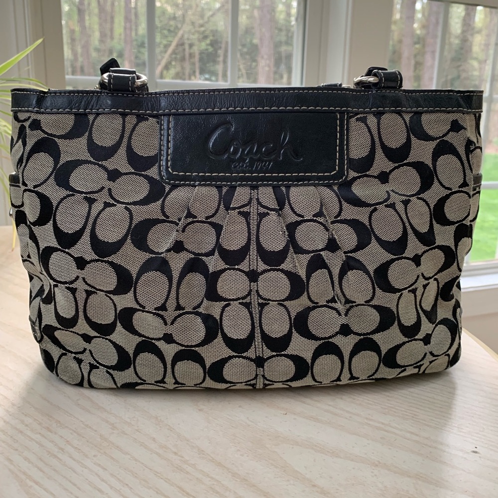 Coach East West Pleated Gallery Tote